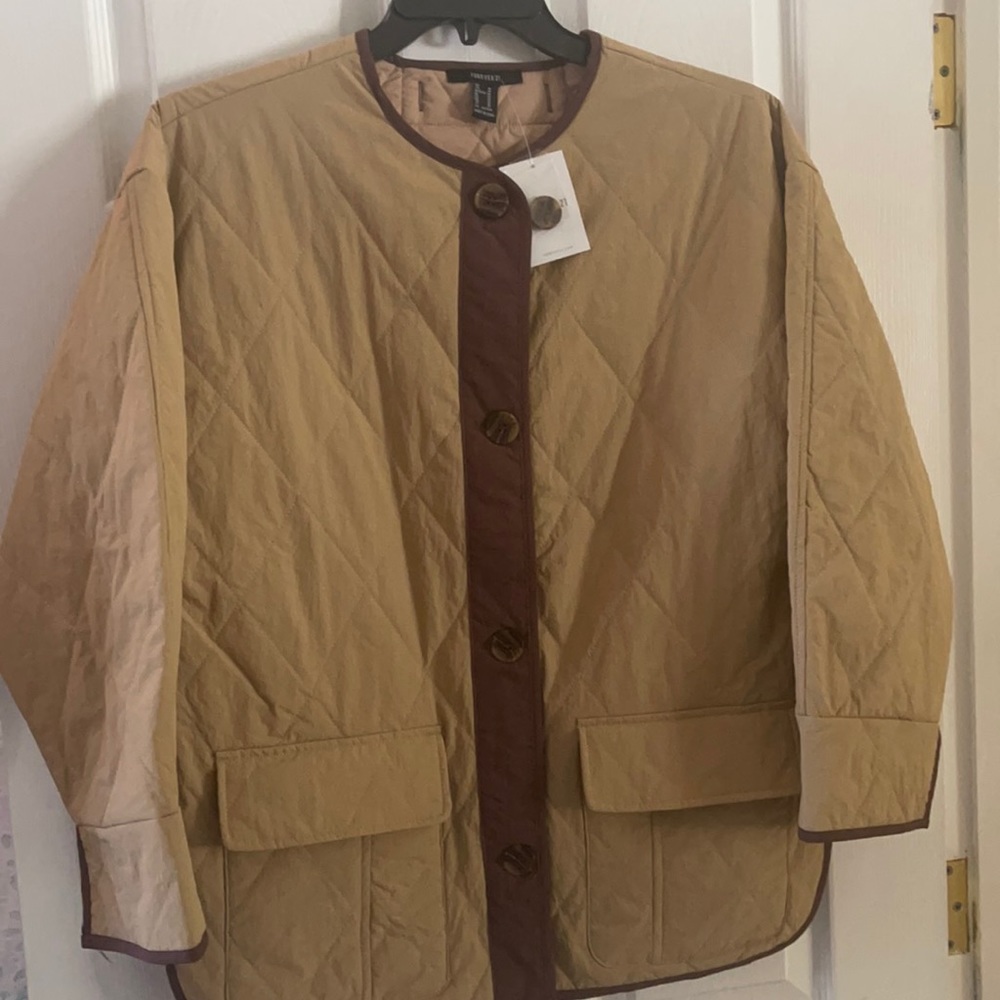 Forever 21 Qulited contrast -trim jacket